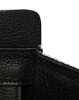 Drummed Calfskin Mini Luggage Black
