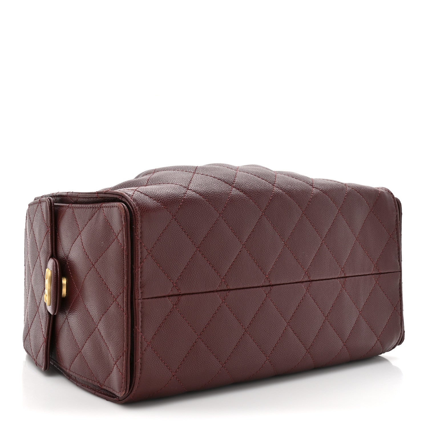 Caviar Quilted Small CHNL 25 Handbag Burgundy