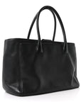 Calfskin Cerf Executive Shopper Tote Black