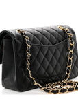 Caviar Quilted Small Double Flap Black