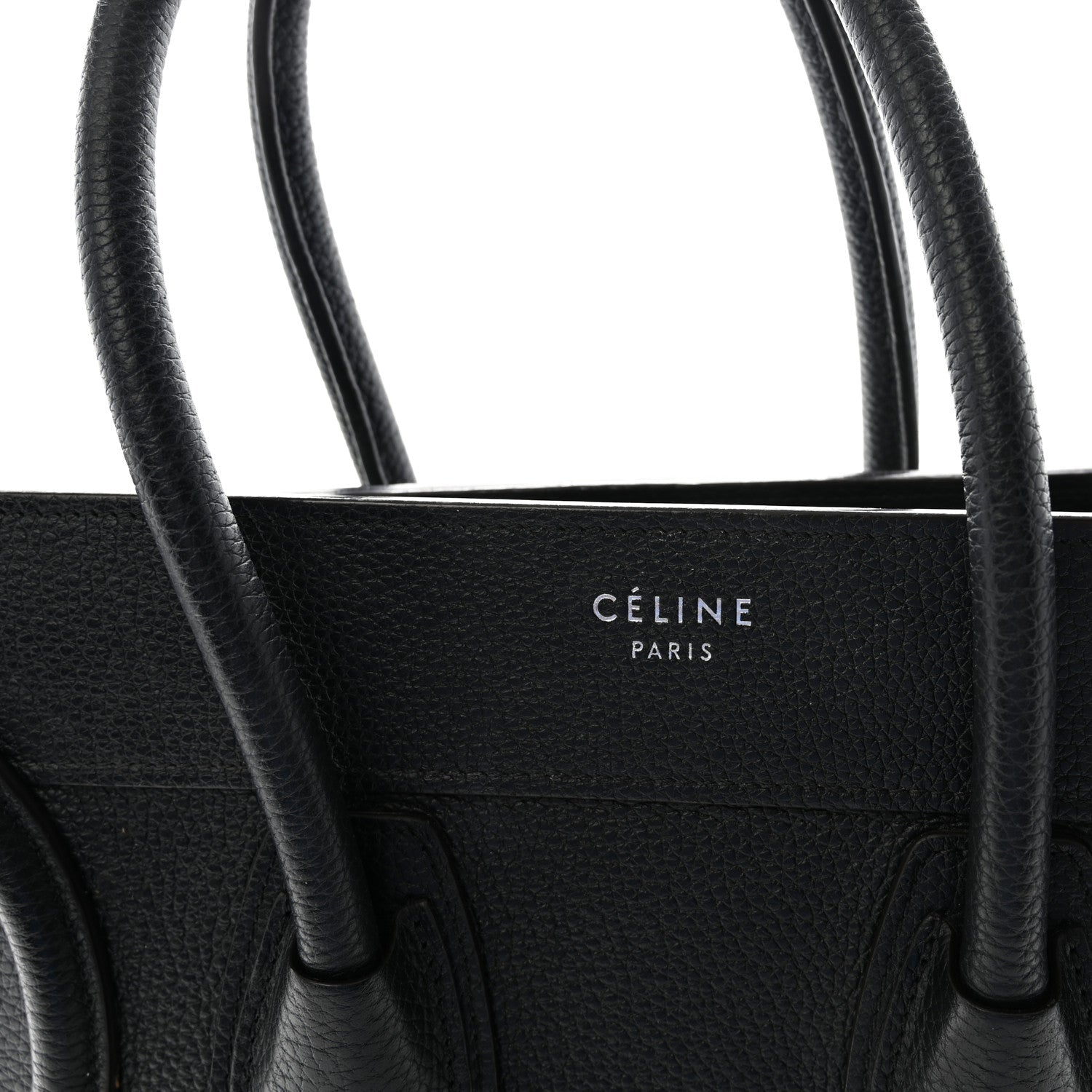Drummed Calfskin Micro Luggage Black