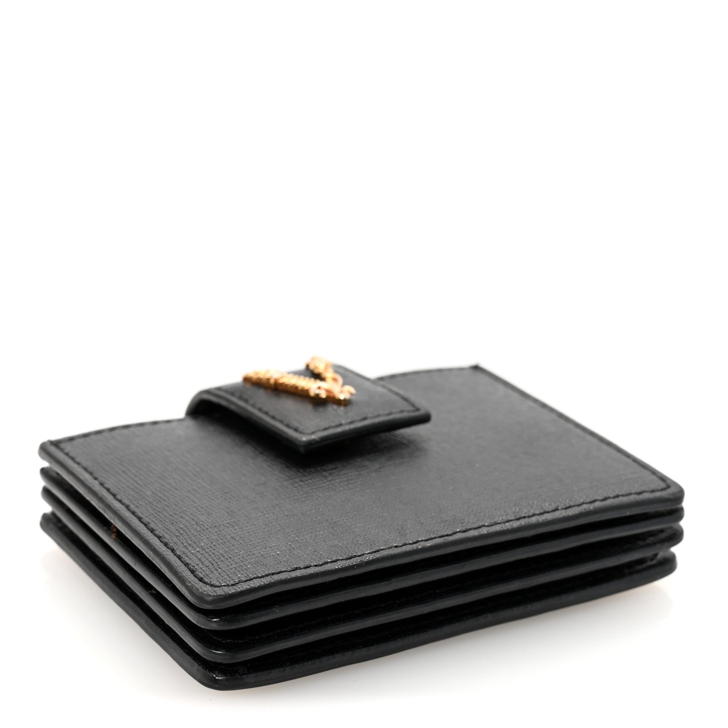 Saffiano Virtus Accordion Wallet Black