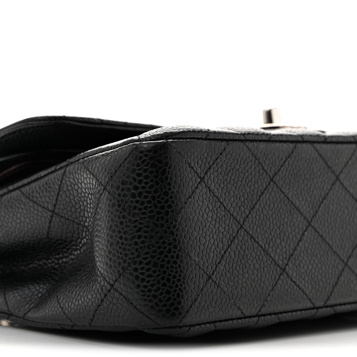 Caviar Quilted Small Double Flap Black