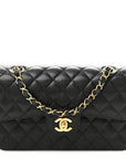 Caviar Quilted Small Double Flap Black
