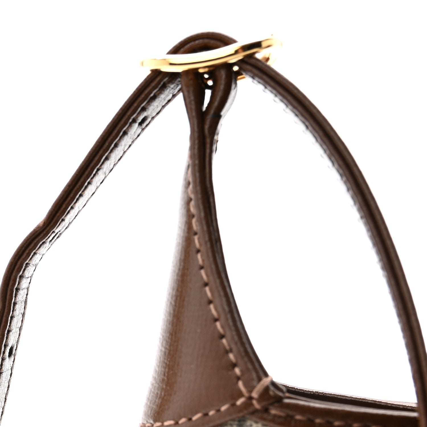 GG Supreme Monogram Azalea Calfskin Web Mini Jackie 1961 Hobo Beige Ebony Brown Sugar