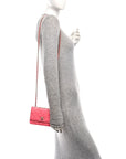 Lambskin Quilted Mini Trendy CC Wallet On Chain WOC Pink
