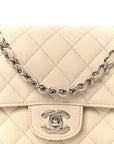Caviar Quilted Mini Rectangular Flap Light Beige