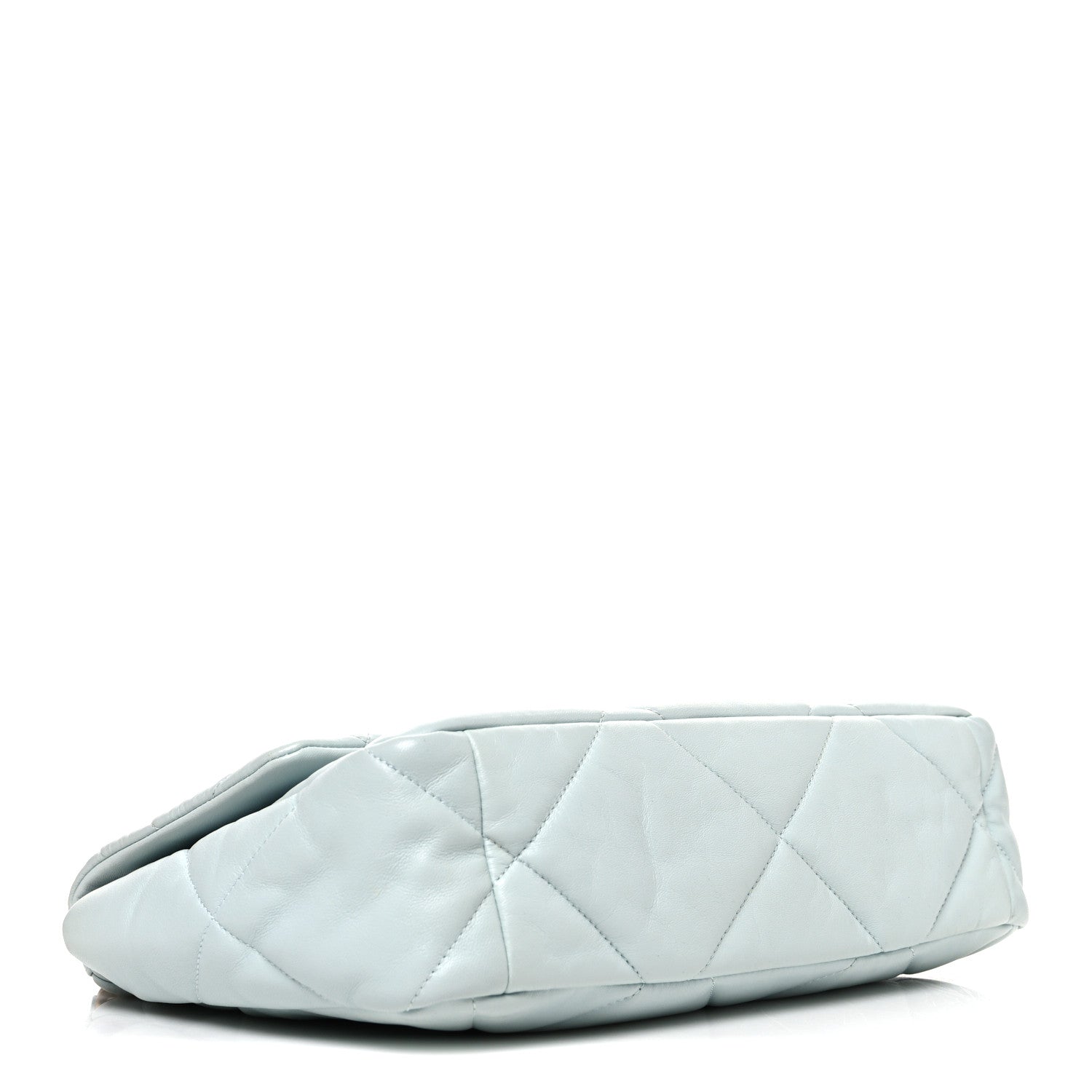 Lambskin Quilted Large CHNL 19 Flap Light Blue