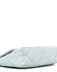 Lambskin Quilted Large CHNL 19 Flap Light Blue