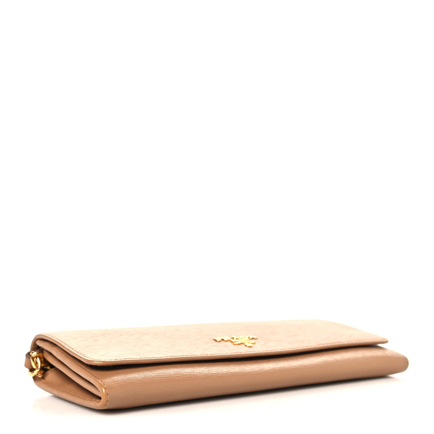 Vitello Move Metal Oro Chain Wallet Caramel