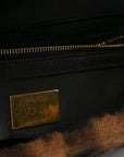 Shearling Vitello Dolce Macro FF 1974 Baguette Tobacco Black