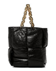 Calfskin Maxi Intrecciato Puffy Chain Tote Bag Fondente