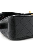 Caviar Quilted Small Double Flap Black
