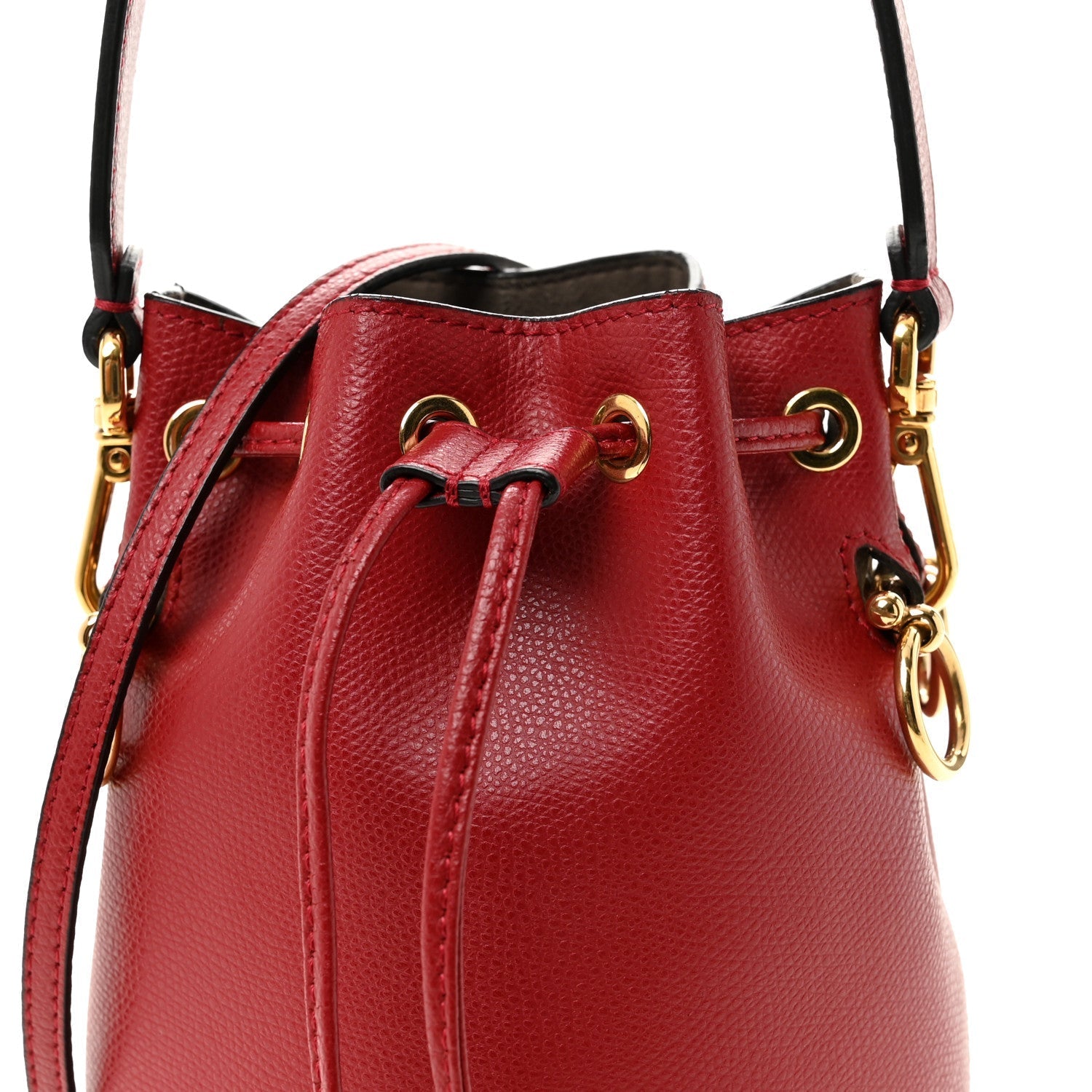 Vitello Cruise F is FNDI Mini Mon Tresor Bucket Bag Fragola