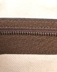 GG Supreme Monogram Textured Dollar Calfskin Web Ophidia Wristlet Shoulder Bag Beige Ebony New Acero
