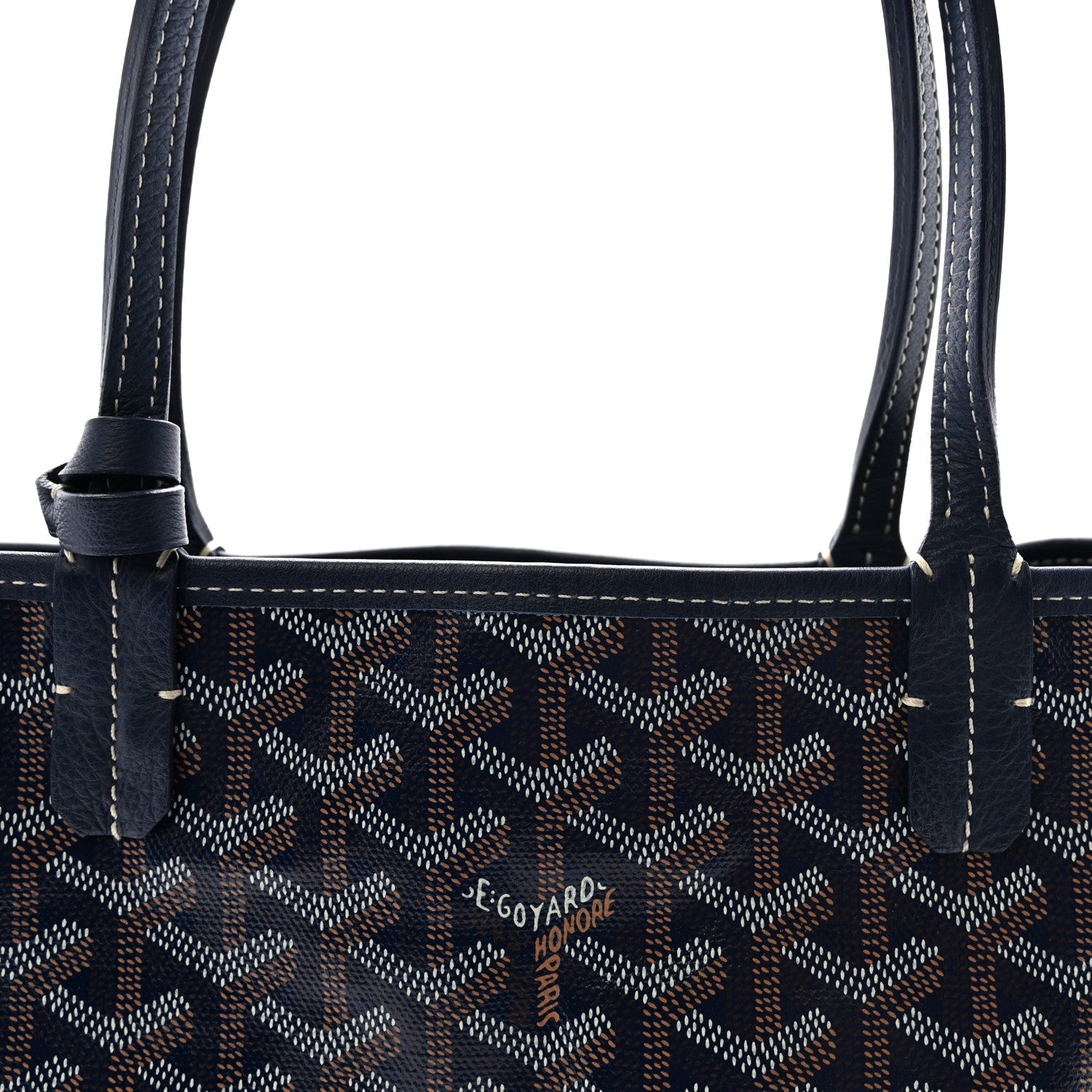 Goyardine Reversible Mini Anjou Navy