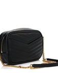 Grain De Poudre Matelasse Monogram Mini Lou Camera Bag Black