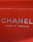 Lambskin Quilted Mini Rectangular Flap Red