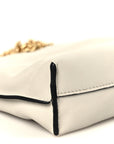 Calfskin Nano Flamenco Knot Clutch Soft White