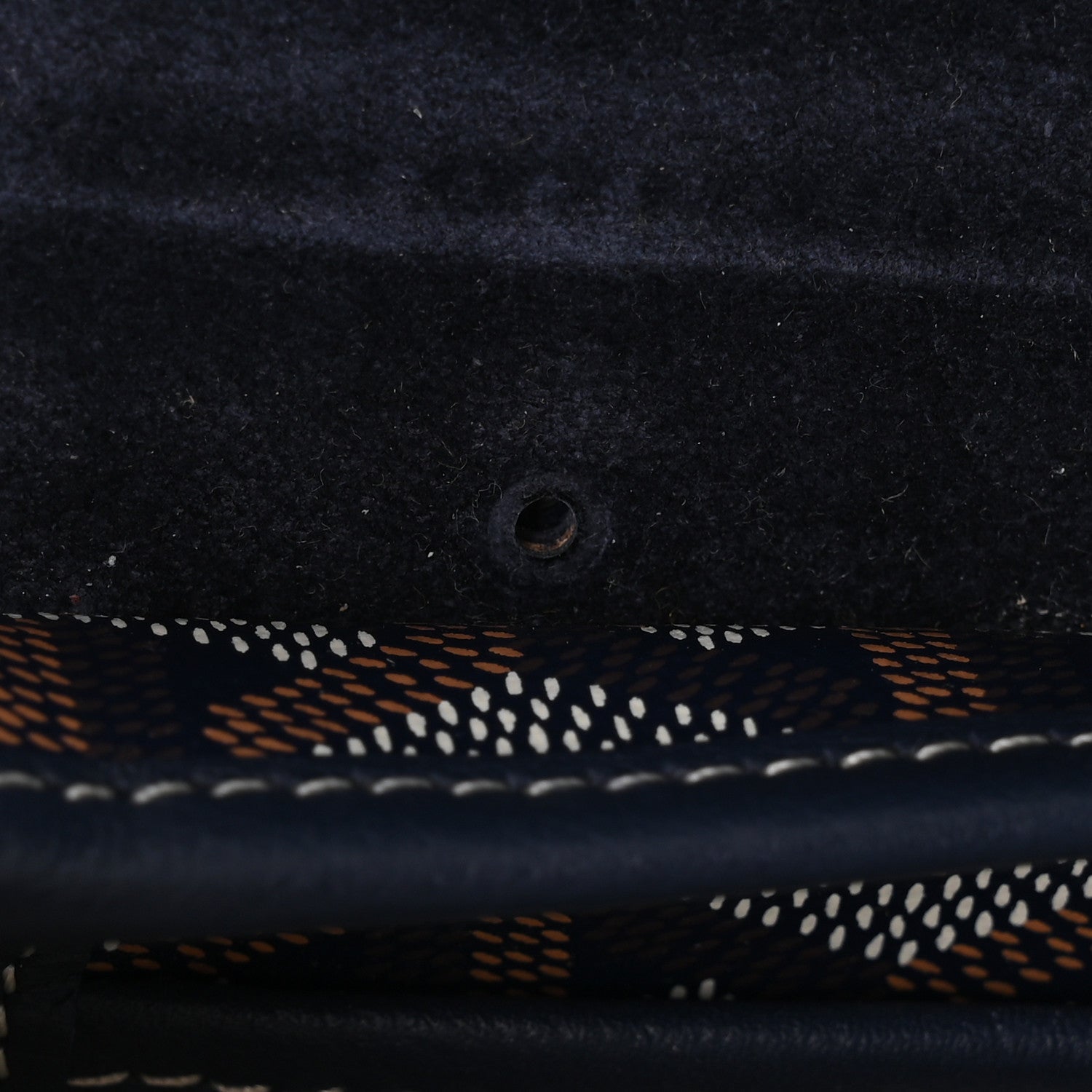 Goyardine Calfskin Mini Alpin Backpack Navy