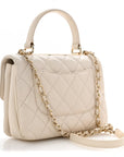 Lambskin Quilted Small Trendy CC Dual Handle Flap Bag White