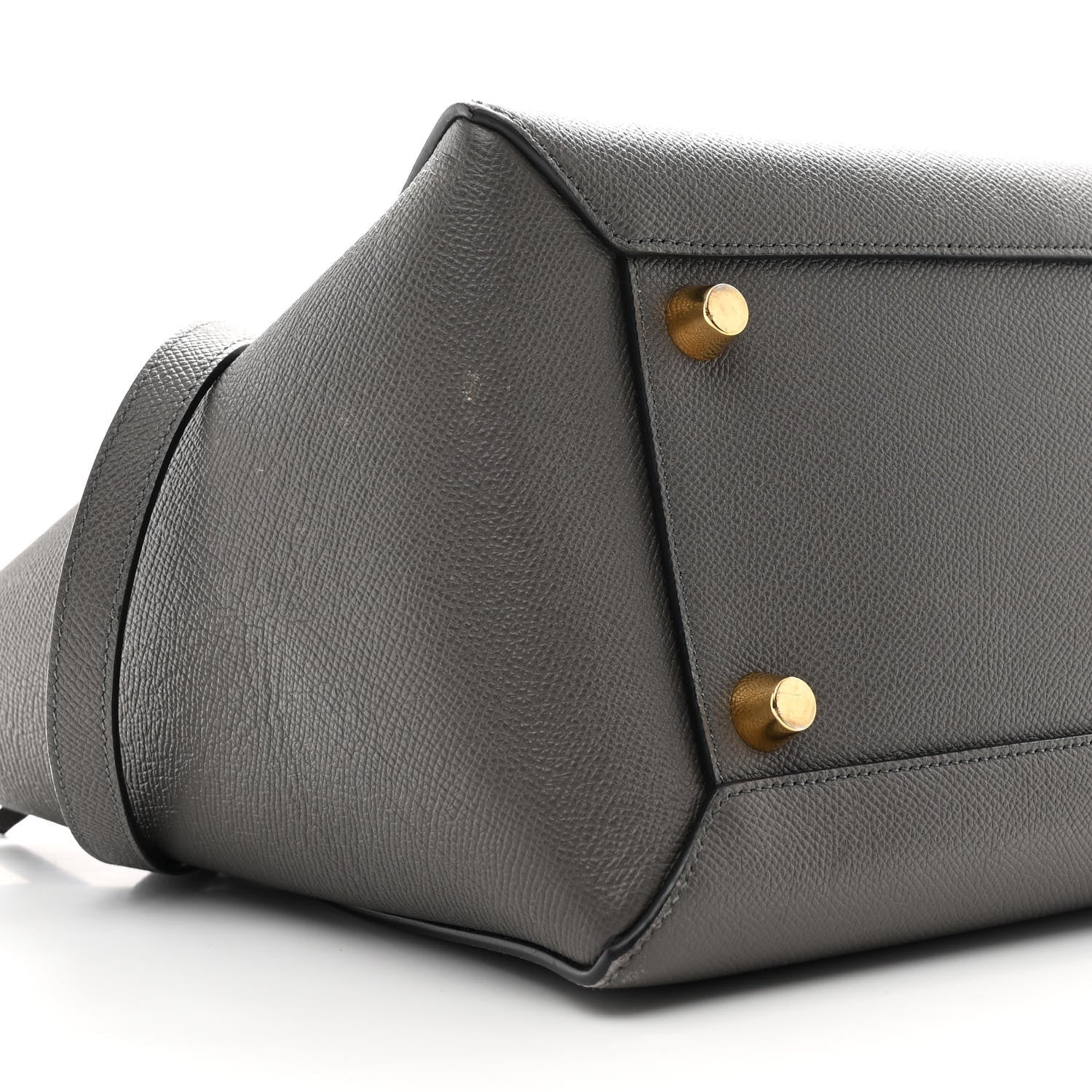 Grained Calfskin Mini Belt Bag Grey