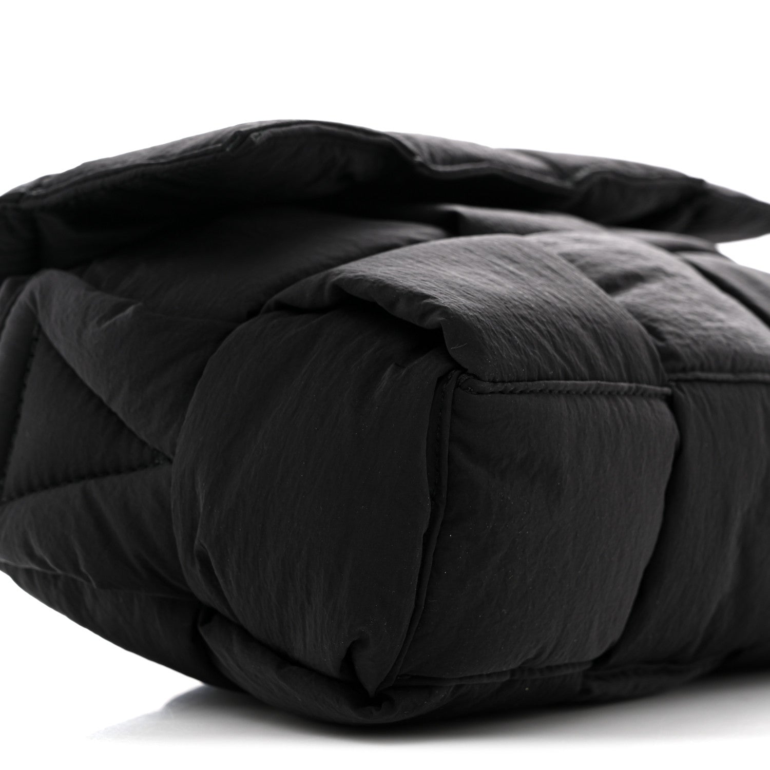 Nylon Intrecciato Padded Tech Cassette Bag Black