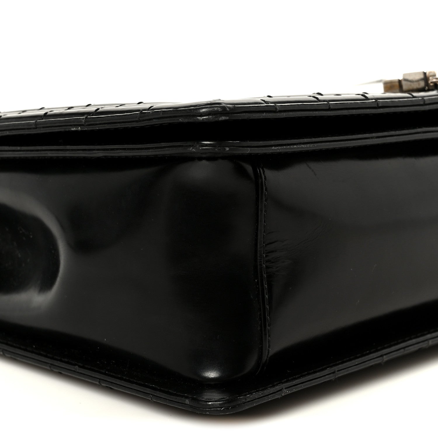 Patent Medium Boy Reverso Flap Black