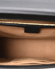 GG Supreme Monogram Calfskin Medium Padlock Shoulder Bag Beige Black Cuir