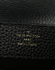 Taurillon Embellished Flower Handle Capucines Mini Black