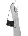 Derby Calfskin House Check Mackford Crossbody Bag Black