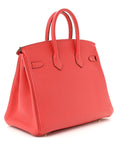 Togo Birkin 25 Rouge Pivoine