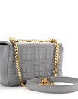 Lambskin Quilted Small Lola Bag Grey