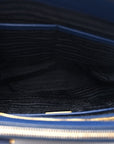 Saffiano Lux Medium Galleria Double Zip Tote Bluette