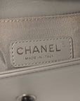 Calfskin Quilted Small Boy Flap Grey