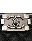 Caviar Quilted Medium Boy Flap Black