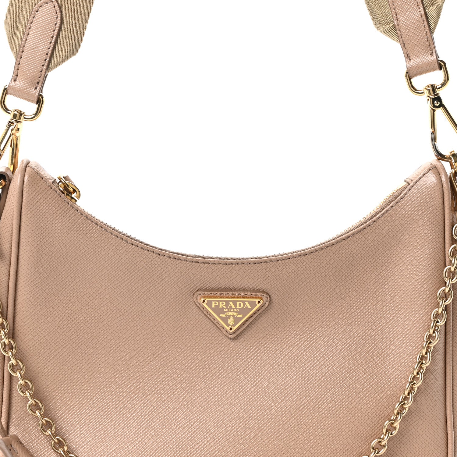 Saffiano Lux Re-Edition 2005 Shoulder Bag Cammeo