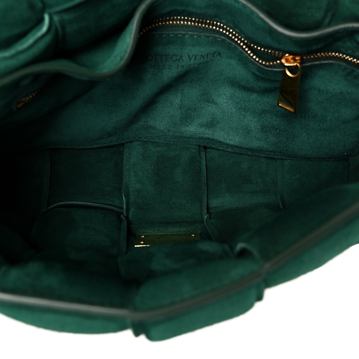 Suede Maxi Intrecciato Padded Chain Cassette Crossbody Bag Emerald Green