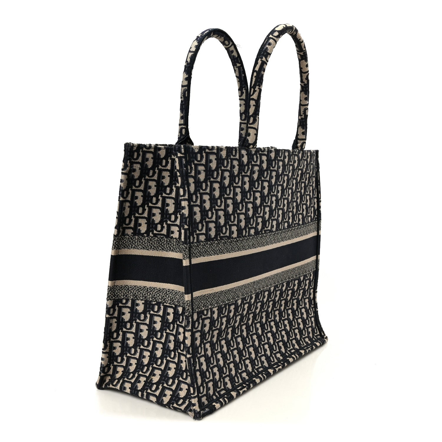 Oblique Large Book Tote Blue Multicolor