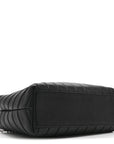 Calfskin Y Quilted Monogram Small Loulou Shopper Black