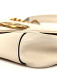 Calfskin Matelasse Mini GG Marmont Shoulder Bag White