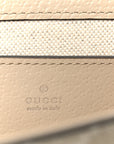 GG Supreme Monogram Textured Dollar Calfskin Web Mini Ophidia Envelope Shoulder Bag Beige Mystic White Oatmeal