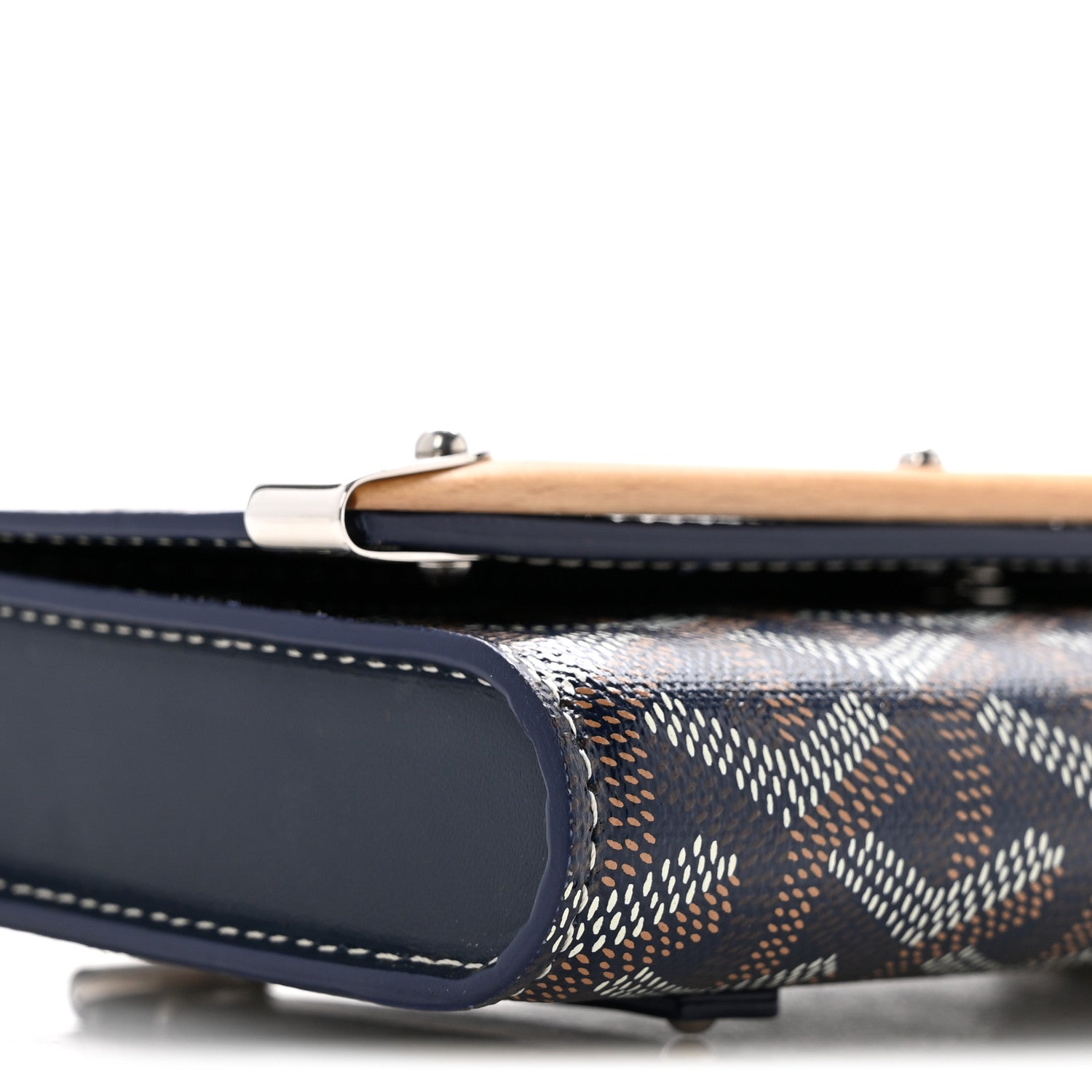 Goyardine Monte Carlo Bois Clutch Navy