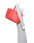 Nappa Intrecciomirage Butterfly Tote Red