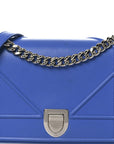 Smooth Calfskin Medium D1ORama Flap Bag Blue