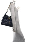 Caviar Quilted Medium CHNL 25 Handbag Dark Navy