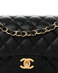 Caviar Quilted Small Double Flap Black