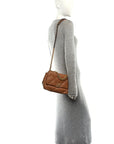 Lambskin Quilted Medium CHNL 19 Flap Brown