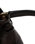 Calfskin Mini Flamenco Knot Bag Chocolate