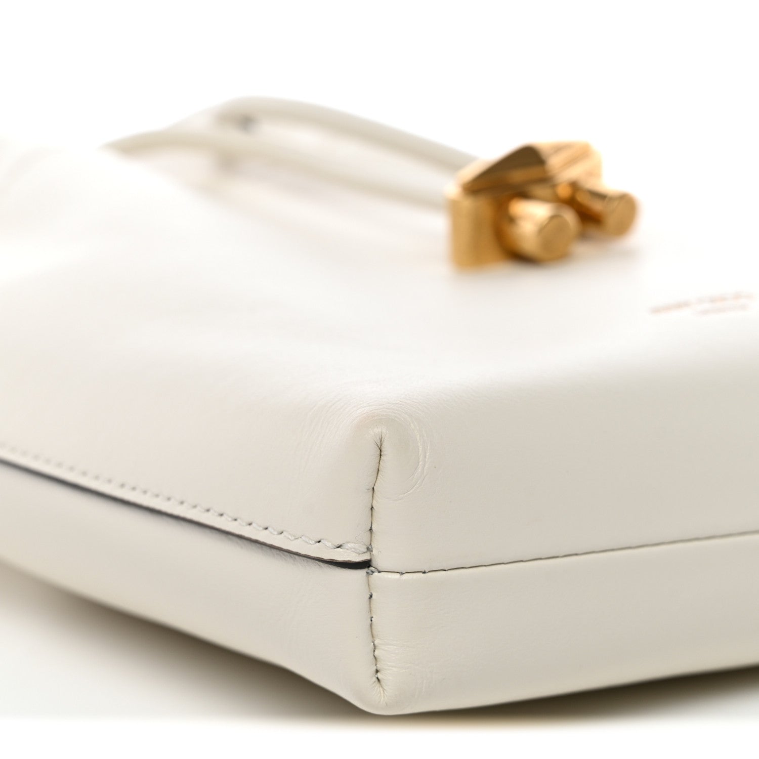 Soft Shiny Calfskin Mini Bon Bon N/S Bucket Bag Latte